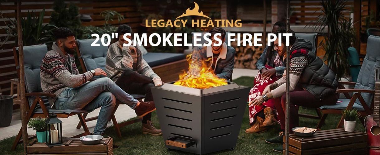 20 Inch Smokeless Fire Pit Stainless Steel Wood Burning Fireplace Portable Outdoor Fire Pit Patio Smokeless Firepit with Pull-Out Ash Tray and Handles 20 Inch Smokeless Fire Pit Stainless Steel Wood Burning Fireplace Portable Outdoor Fire Pit Patio Smokeless Firepit with Pull-Out Ash Tray and Handles